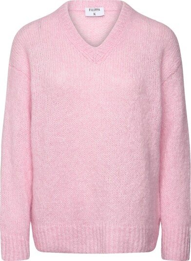 Filippa K Hairy Alpaca V Neck Sweater LIGHT PINK S