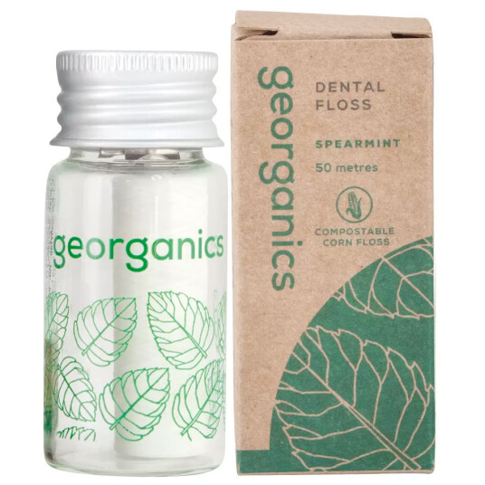 Bærekraftig tanntråd Georganics Spearmint 2 x 50 mtr.