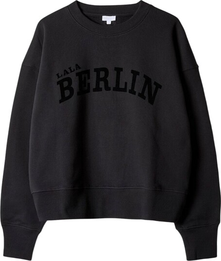 Lala Berlin Collegegenser Black Flokk Logo Lala Berlin M Medium Collegegenser Svart
