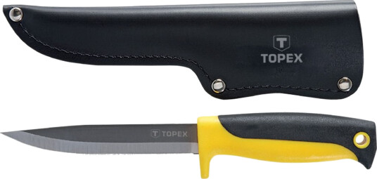 KNIV MED LÆRSLIRE 120mm BLAD (10/50) TOPEX