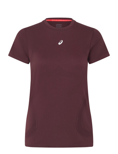 Asics Road Seamless Ss Top - Burgundy - S