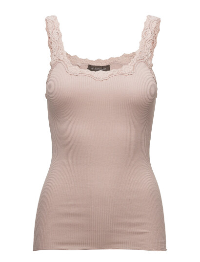 Rosemunde Rwbabette Silk Sl Deep Back Lace To - Pink - M Rosemunde Rwbabette Silk Sl Deep Back Lace To - Pink - M