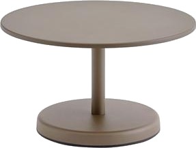 Muuto Linear Steel Utendørs Salongbord Ø70 Taupe