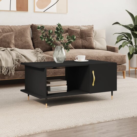 vidaXL Salongbord svart 90x50x40 cm konstruert tre