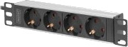 Digitus Rack Flerkoplingslist 1U med 4 AC Utganger, 4000W, 2m Kabel Digitus Rack Flerkoplingslist 1U med 4 AC Utganger, 4000W, 2m Kabel