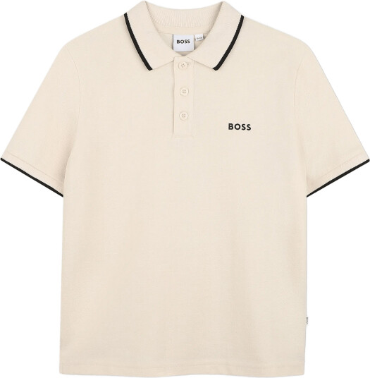 BOSS Short Sleeve Polo Beige 104