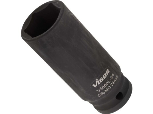 Vigor Stikkontakt 1/2" Metrisk 24 mm Kraftpipe med Matt Finish