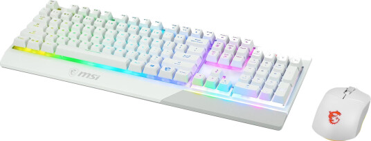 MSI Vigor GK30 combo - tastatur- og mussett - Tysk - hvit