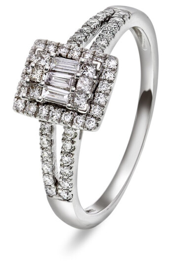 Grace, Diamantring i 585 hvitt gull 0,50 ct