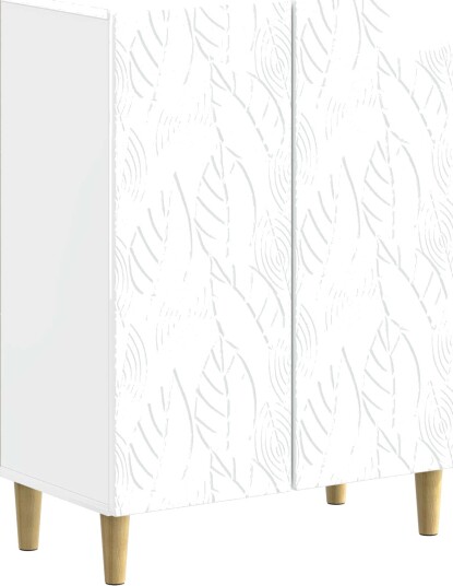 vidaXL Baderom Oppbevaringsskap DELFT Høgglans hvit 59,5 x 31 x 80 cm