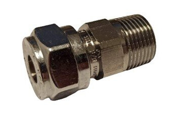 Overgang 8mm rør x 3/8" utv Overgang 8mm rør x 3/8" utv