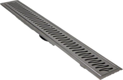ACO 995 mm takrennebeslag med flaggrist, veggmontert stainless steel