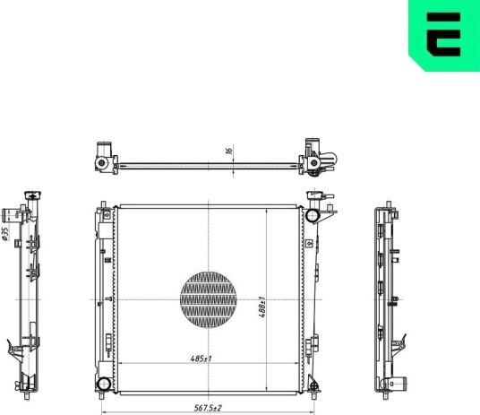 ERA 673218 Radiator motorkjøling
