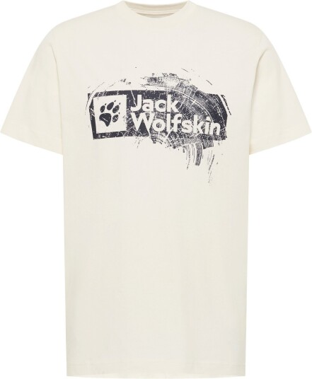 Jack Wolfskin Men"s Brand Tee Wood Cotton White S