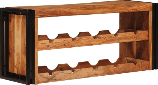 vidaXL Vinhylle Brun 100 x 45 x 33 cm Solid akasietre
