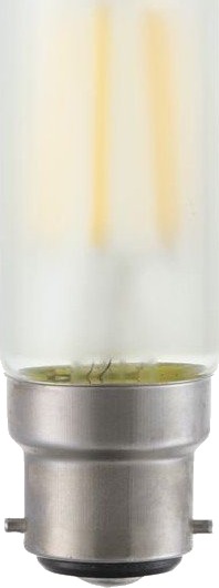 Spl BA22d 5W dimbar LED rørpære 9,5cm filament matt glass 2700K Dimbar : Dimbar Kulør : Varm Spl BA22d 5W dimbar LED rørpære 9,5cm filament matt glass 2700K Dimbar : Dimbar Kulør : Varm