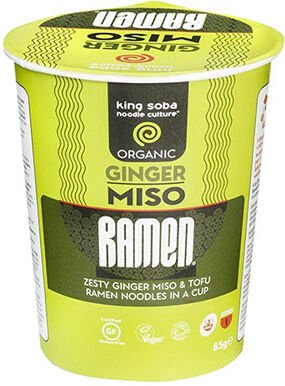King Soba Ingefær Miso Ramen Øyeblikkelig Kopp Øko - 85 g