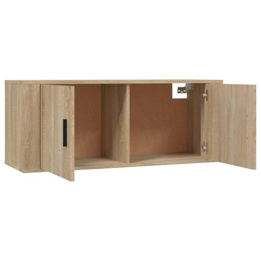 Vegghengte TV benker 2 stk sonoma eik 100x34,5x40 cm Vegghengte TV benker 2 stk sonoma eik 100x34,5x40 cm