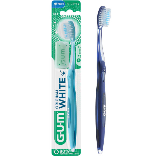 GUM Original White 563 Tannbørste Medium GUM Original White 563 Tannbørste Medium