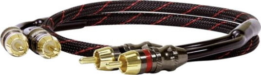 Dynavox Perfect Sound Audio Forbindelsesledning [2X Cinch-Stik - 2X Cinch-Stik] 1.00 M Sort Rød