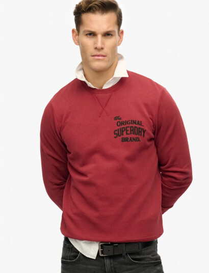 Superdry Workwear Applique Sweatshirt   Red   M