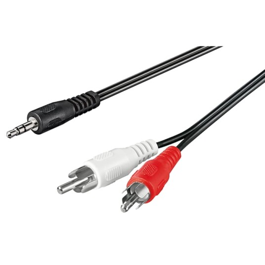 Luxorparts Lydkabel 3.5mm Til 2x RCA 5m Svart