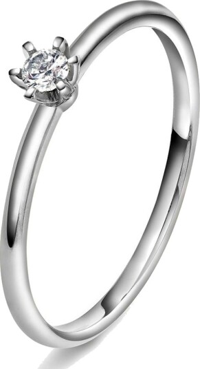 Vida By Pan Jewelry Vida diamantring i 585 hvitt gull 0,07 ct