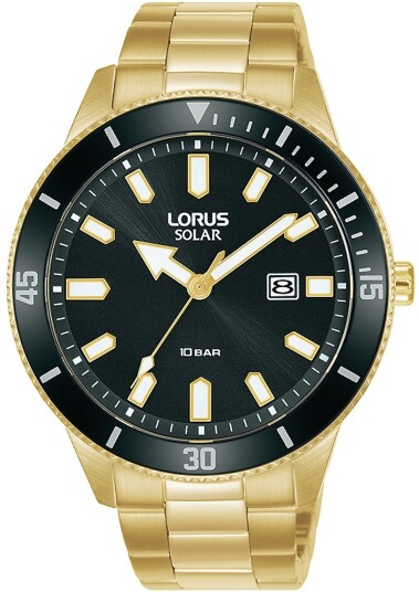 Lorus Herreklokke RX308AX9 Sports Sort/Gulltonet stål Ø43 mm Lorus Herreklokke RX308AX9 Sports Sort/Gulltonet stål Ø43 mm