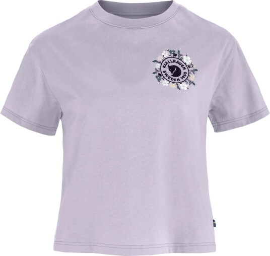 Fjellreven Women"s Fjällblomster Logo T Shirt Lavender Mist L