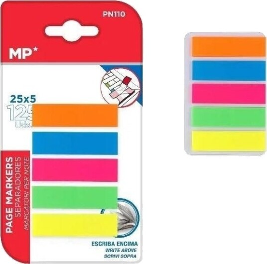 Donau Indeksfaner Fluorescerende 45X12 Mm 5X25k