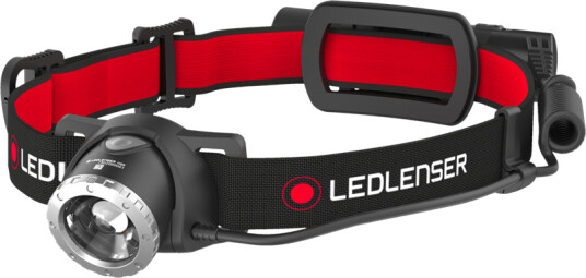 Ledlenser H8R hodelykt, 600 lumen, sort/rød