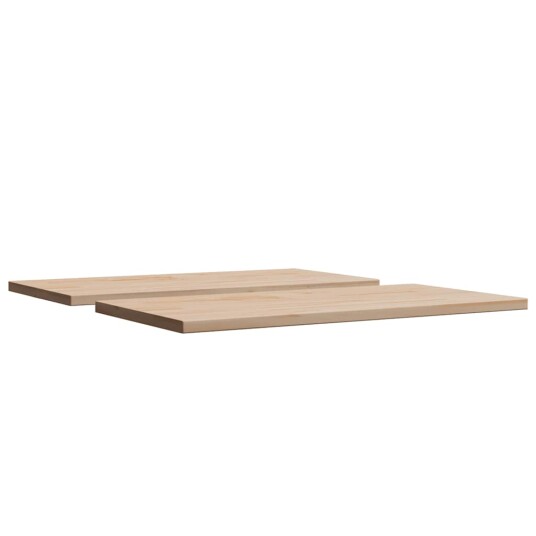  Bordplater 2 stk 70x35x1,7 cm rektangulær heltre furu 847412