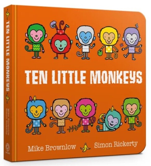 Ten Little Monkeys Board Book Av Mike Brownlow