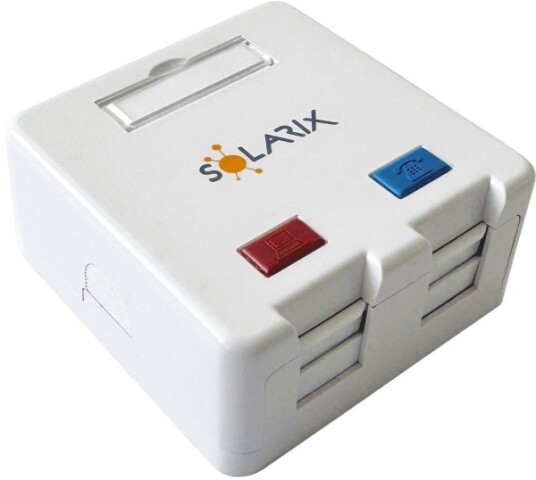 Solarix Modulær Stikkontakt For 2 Keystones For Overflatemontering Hvit Sxmo 2 0 Wh 23100122