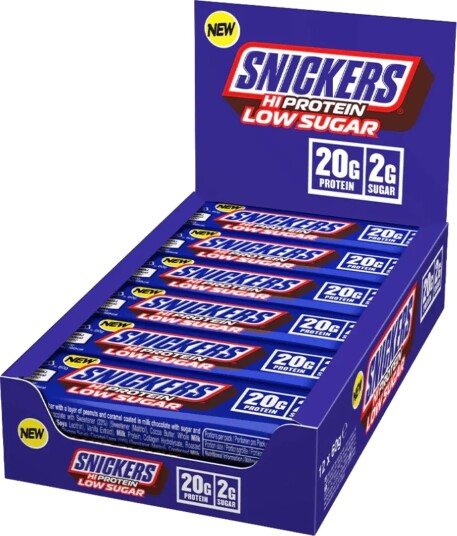 Snickers LOW SUGAR Protein bar 57gx12 stk Original Snickers LOW SUGAR Protein bar 57gx12 stk Original
