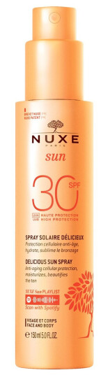 Nuxe Sun Spray SPF 30 150 ml Solkrem for Ansikt og Kropp med UVA-Beskyttelse Nuxe Sun Spray SPF 30 150 ml Solkrem for Ansikt og Kropp med UVA-Beskyttelse