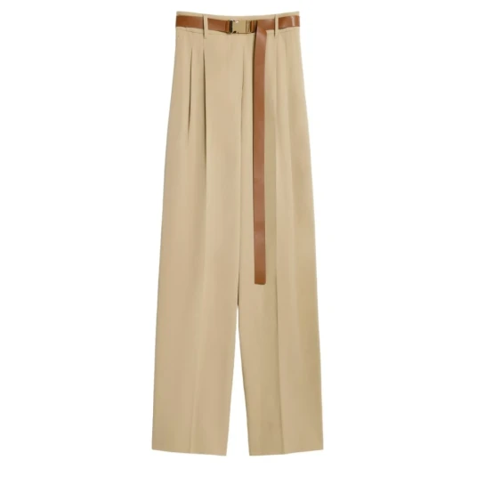 Max Mara Studio Dame Bukser Beige M Max Mara Studio Dame Bukser Beige M