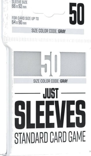Gamegenic Just Sleeves Standard Card Game Sleeves 66X91 Mm Hvite 50 Stk