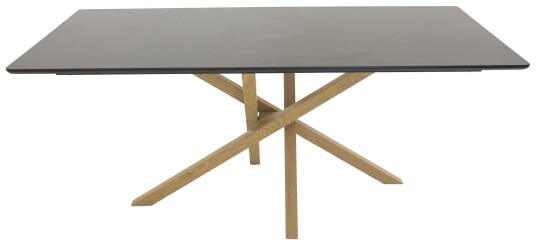 Venture Design Piazza spisebord Natur/hvit 180 x 90 cm Svart