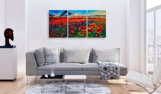 Tavle Valley Of Poppies 120X60 Artgeist sp. z o. o.