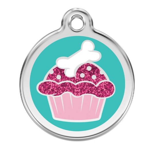 Id-Brikke Med Glitter Cupcake