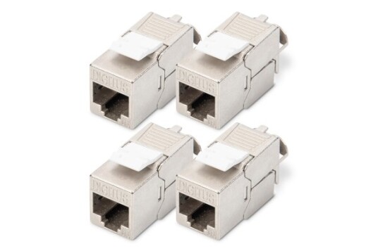 Digitus Modulinnlegg Keystone Toolless Cat 6A Skjermet Rj-45 En Pakke 4