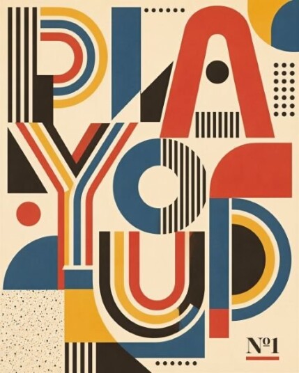 Plakat Lekent Geometrisk Design