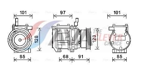 AC kompressor AVA Clever Choice KAAK208 AC kompressor AVA Clever Choice KAAK208
