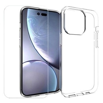 Saii 2 i 1 iPhone 14 Pro TPU deksel / Beskyttelsesglass