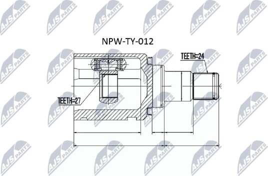 Nty Drivknute drivaksel NTY NPW TY 012