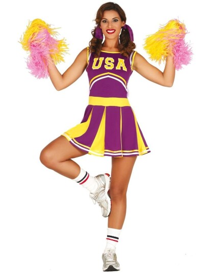 USA Cheerleader Damekostyme Strl L USA Cheerleader Damekostyme Strl L