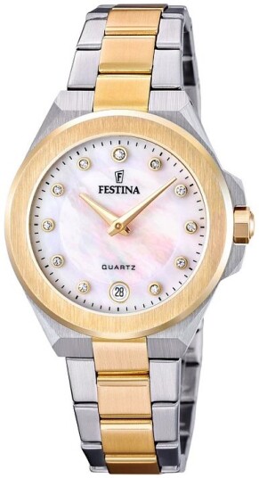 Festina Dameklokke F20702 1 Mademoiselle Hvit/Gulltonet stål Ø33 mm Festina Dameklokke F20702 1 Mademoiselle Hvit/Gulltonet stål Ø33 mm