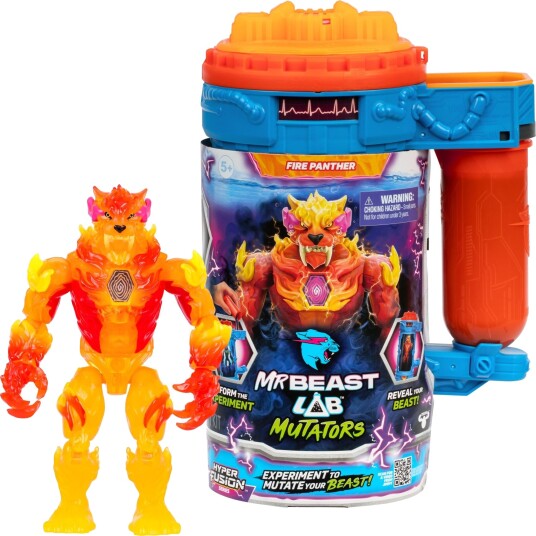 MrBeast Lab Mutators Figur - Mutasjonskammer Flamme Panter MrBeast Lab Mutators Figur - Mutasjonskammer Flamme Panter