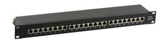 Efb Elektronik 37666Sw.1M Rj-45 Gull Cat6a 22/24 Sort Rackmontering